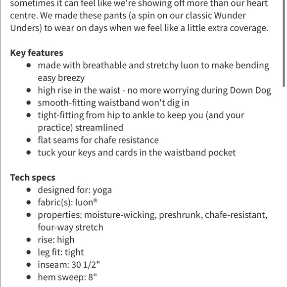 🍋 Lululemon Wunder Under High Rise COCO PIQUE rare color - Picture 8 of 14